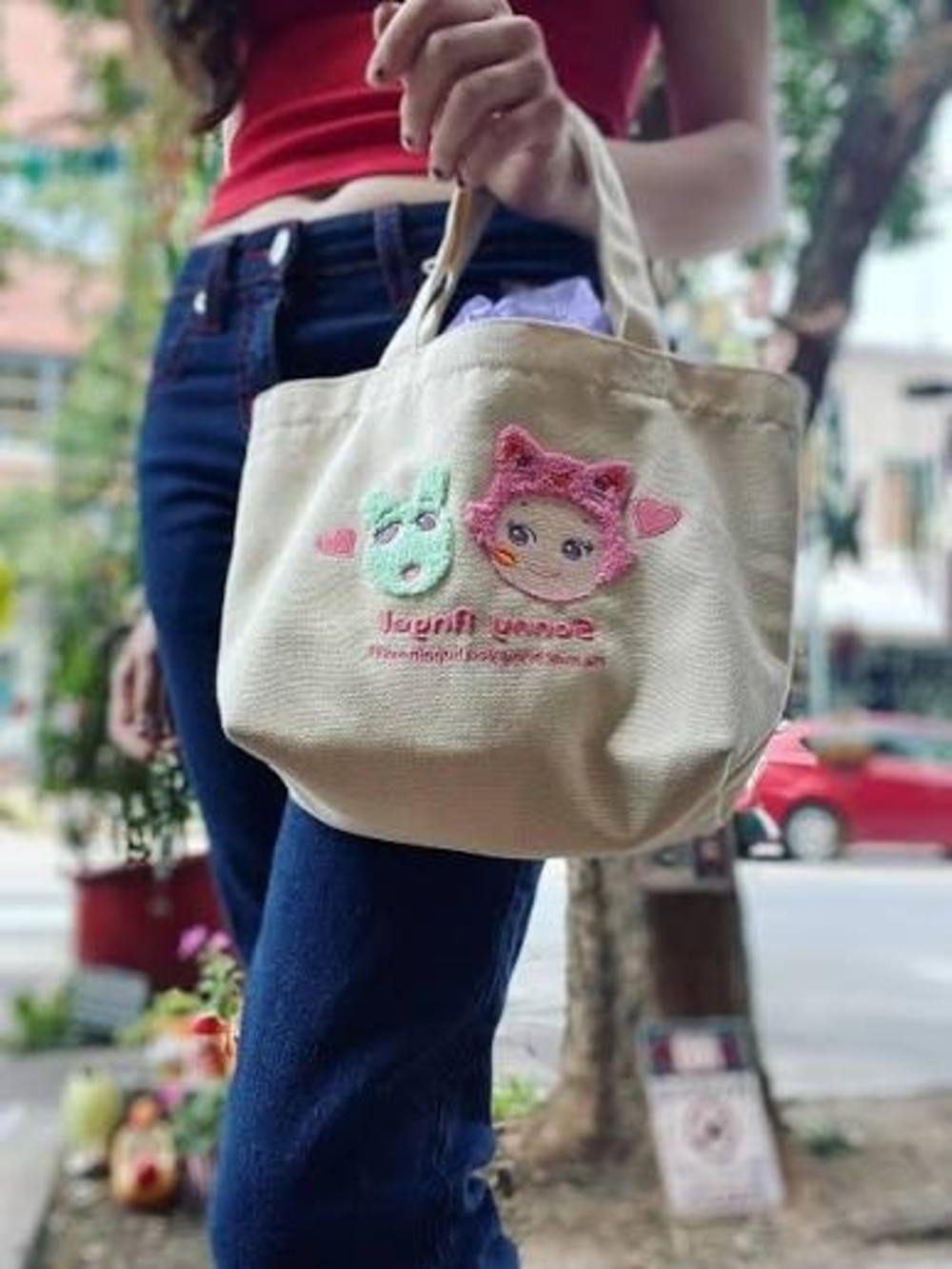 Sonny Angel Kiss Kiss Tote Bag - Picture 7 of 9